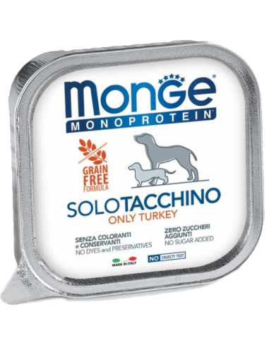 MONGE MONOPROTEICO PATÉ solo pavo 150g