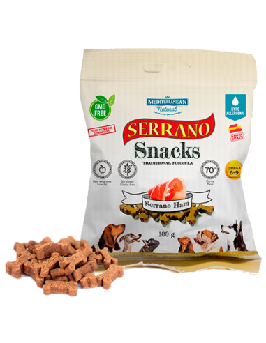 Snacks de Jamón. 100g perro. Mediterranean Serrano