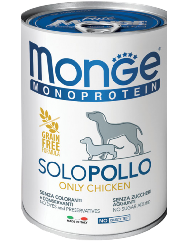 MONGE MONOPROTEICO solo pollo. 400g