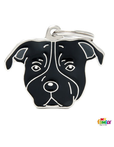 Placa Identificativa American Staffordshire negro