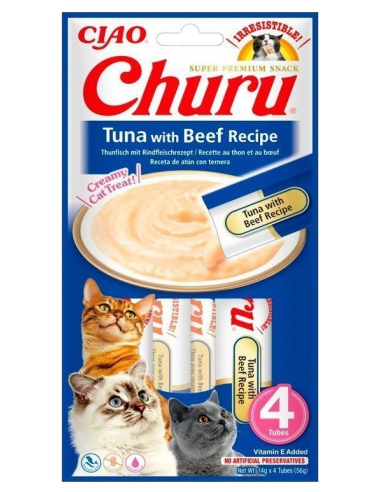 Churu atún y ternera. Gato