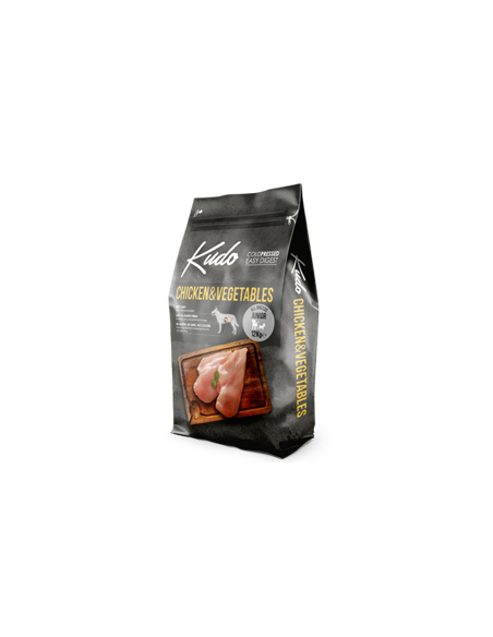 KUDO pienso prensado en frío. Adult Pollo y Vegetales 12kg