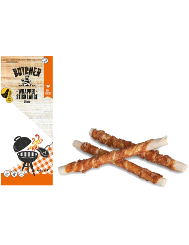 Snack Wrapped Stick large. 25 cm por 2cm de ancho. Pollo. 270g. Butcher