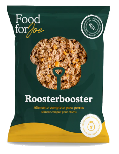 Food For Joe (Alimentación cocinada). Roosterbooster perro.