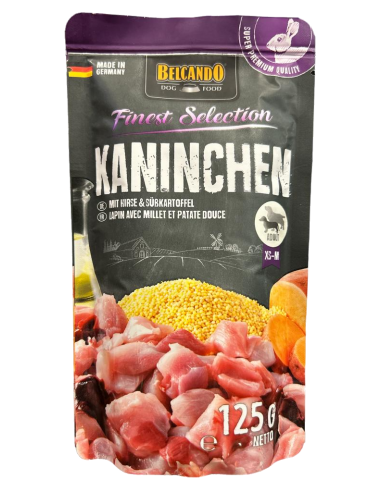 BELCANDO Finest Selection. KANINCHEN conejo, mijo y batata 125g.