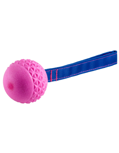 Pelota TPU olor fresa 6.3cm con cuerda. Vadigran