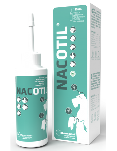 NacOtil (higiene oídos) 125ml. Perro, gato, roedor y hurón.