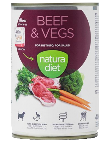 Natura Diet Dog. Lata Beef and Vegs (ternera). 400g