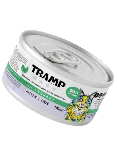 Tramp. Lata Kitten pavo en paté. 100g. Gato