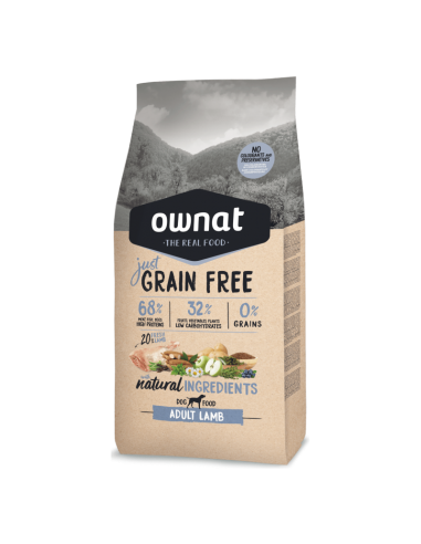 Ownat Just Grain Free Cordero. Perro