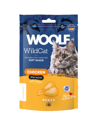 Woolf Cat Snack Semihúmedo Pollo 50g