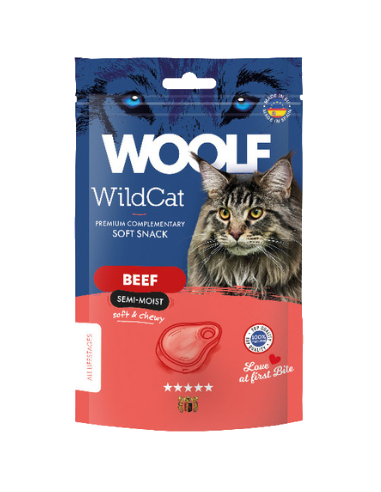 Woolf Cat Snack Semihúmedo Ternera 50g