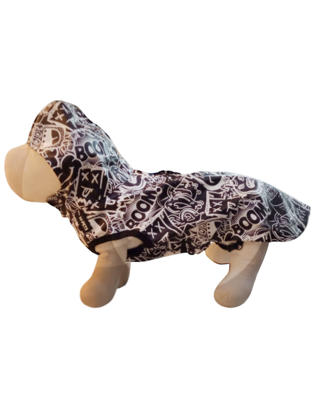 Impermeable. Urban blanco y negro. M-pets