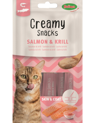 Creamy Snack salmón y Krill. Gato. Bubimex