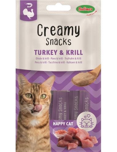 Creamy Snack Pavo y Krill. Gato. Bubimex