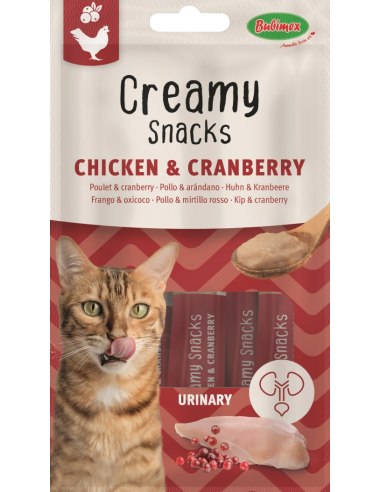 Creamy Snack Pollo y arándanos (urinario). Gato. Bubimex